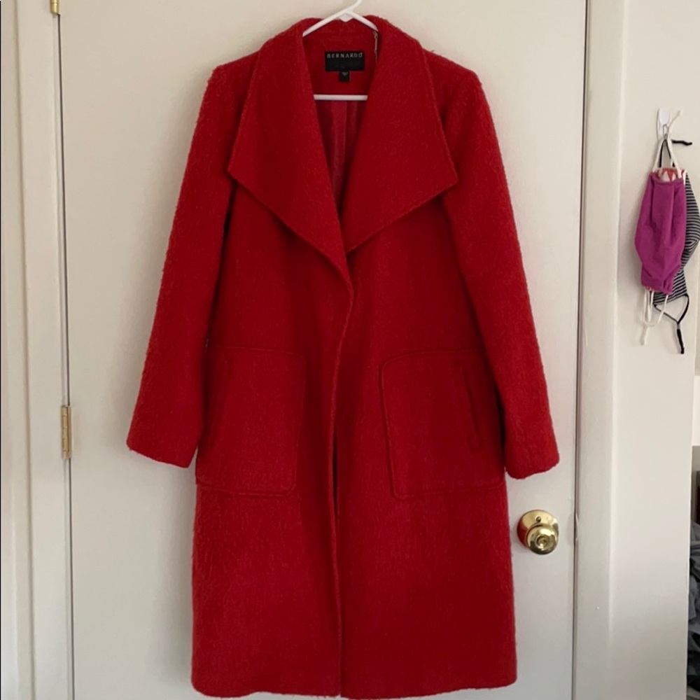 Oversized Textured Pea Coat Size M
